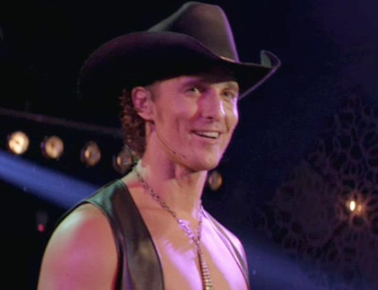 Matthew McConaughey wears a cowboy hat on stage.
Matthew McConaughey wears a cowboy hat on stage.