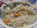 Chicken Veggie Soup with Cauliflower "Rice"