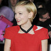Carey Mulligan Wore Prada Wedding Dress and Pink Wellies