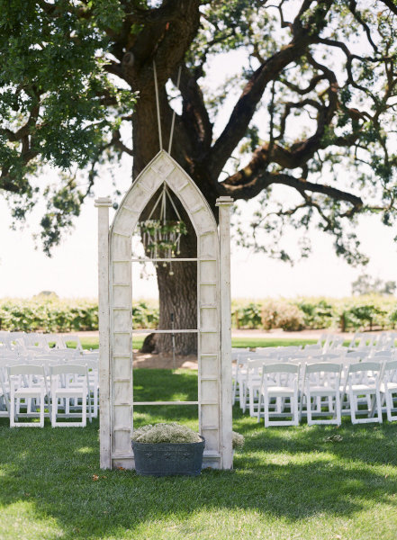 Create your own "outdoor chapel" with standing arches at the end of the aisle, and then add a crystal chandelier to amp up the romance.
Photo by Tanja Lippert Photography via Style Me Pretty
Create your own "outdoor chapel" with standing arches at the end of the aisle, and then add a crystal chandelier to amp up the romance.
Photo by Tanja Lippert Photography via Style Me Pretty