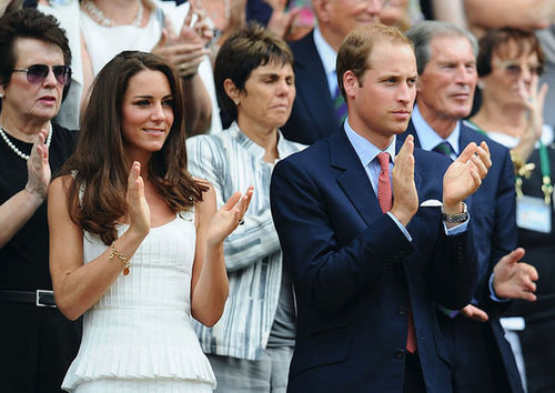 Kate wore a Temperley London sundress to sit courtside with Prince William at Wimbledon in June 2011.
Kate wore a Temperley London sundress to sit courtside with Prince William at Wimbledon in June 2011.