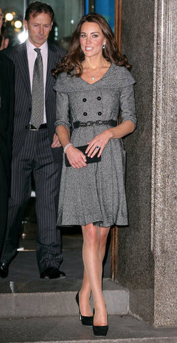 Kate was spotted leaving the National Portrait Gallery after attending the Lucian Freud Portraits exhibition in February 2012. She wore a gray Jesire coat dress and Jimmy Choo black pumps.
Kate was spotted leaving the National Portrait Gallery after attending the Lucian Freud Portraits exhibition in February 2012. She wore a gray Jesire coat dress and Jimmy Choo black pumps.
