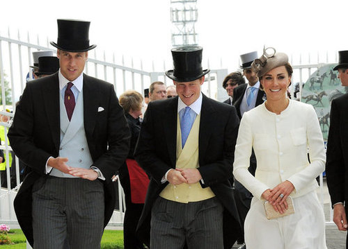 Princes William and Harry wore top hats for the Investec Derby Festival in June 2011 with Kate.
Princes William and Harry wore top hats for the Investec Derby Festival in June 2011 with Kate.