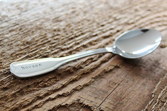 2 Sisters Handcrafted Personalized Baby Spoon