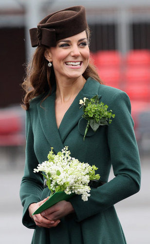 She looked adorable in a green Emilia Wickstead coat dress and brown hat on St. Patrick's Day.
She looked adorable in a green Emilia Wickstead coat dress and brown hat on St. Patrick's Day.