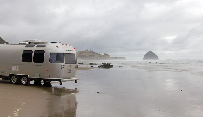 Airstream on the Beach