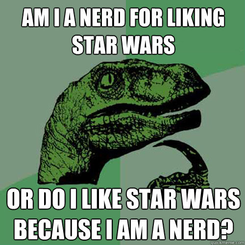 The Philosoraptor meme lets any user ponder why things are the way they are, dino-style. BTW, Philosoraptor, I think the answer is "yes" to both your questions.
The Philosoraptor meme lets any user ponder why things are the way they are, dino-style. BTW, Philosoraptor, I think the answer is "yes" to both your questions.
