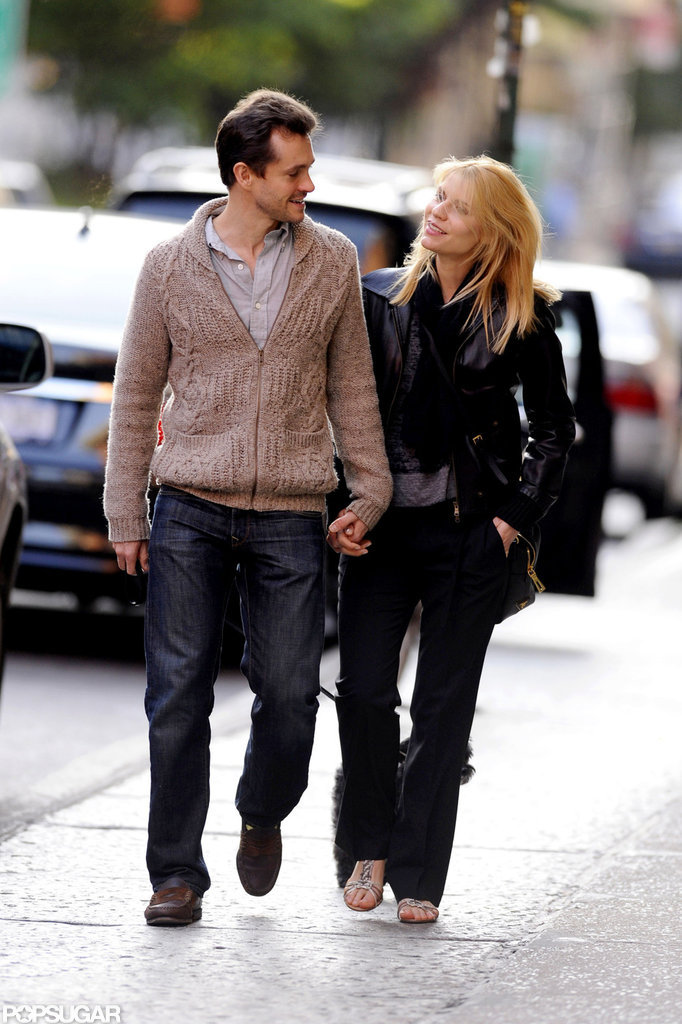 Hugh Dancy and Claire Danes took their dog for a walk in NYC. Hugh Dancy and Claire Danes took their dog for a walk in NYC.