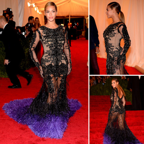 See Beyonce's Sexy Sheer Givenchy Couture Gown from All Angles on the 2012 Met Gala Red Carpet!