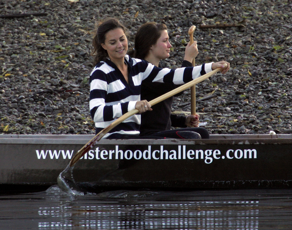 Kate Middleton trained with the Sisterhood cross channel rowing team in July 2007.
Kate Middleton trained with the Sisterhood cross channel rowing team in July 2007.