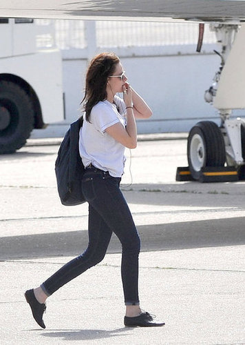 Kristen Stewart boarded a flight bound for London.
Kristen Stewart boarded a flight bound for London.