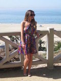 Mixed Prints: Floral Dress with Leopard Belt