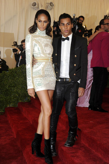 Joan Smalls and Olivier Rousteing