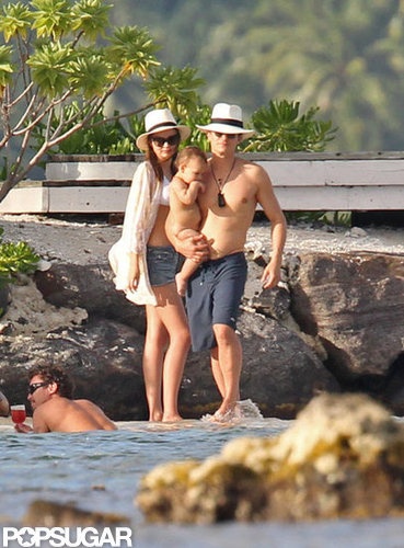 Miranda Kerr, Orlando Bloom, and baby Flynn spent time as a family relaxing in Bora Bora in May 2012.
Miranda Kerr, Orlando Bloom, and baby Flynn spent time as a family relaxing in Bora Bora in May 2012.