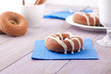 Chai Spice Doughnuts with Almond Frosting