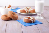 Chai Spice Doughnuts with Almond Frosting