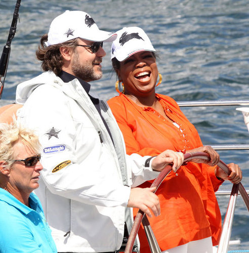 Oprah Winfrey caught a boat ride with Russell Crowe while filming her show in Australia in 2010.
Oprah Winfrey caught a boat ride with Russell Crowe while filming her show in Australia in 2010.