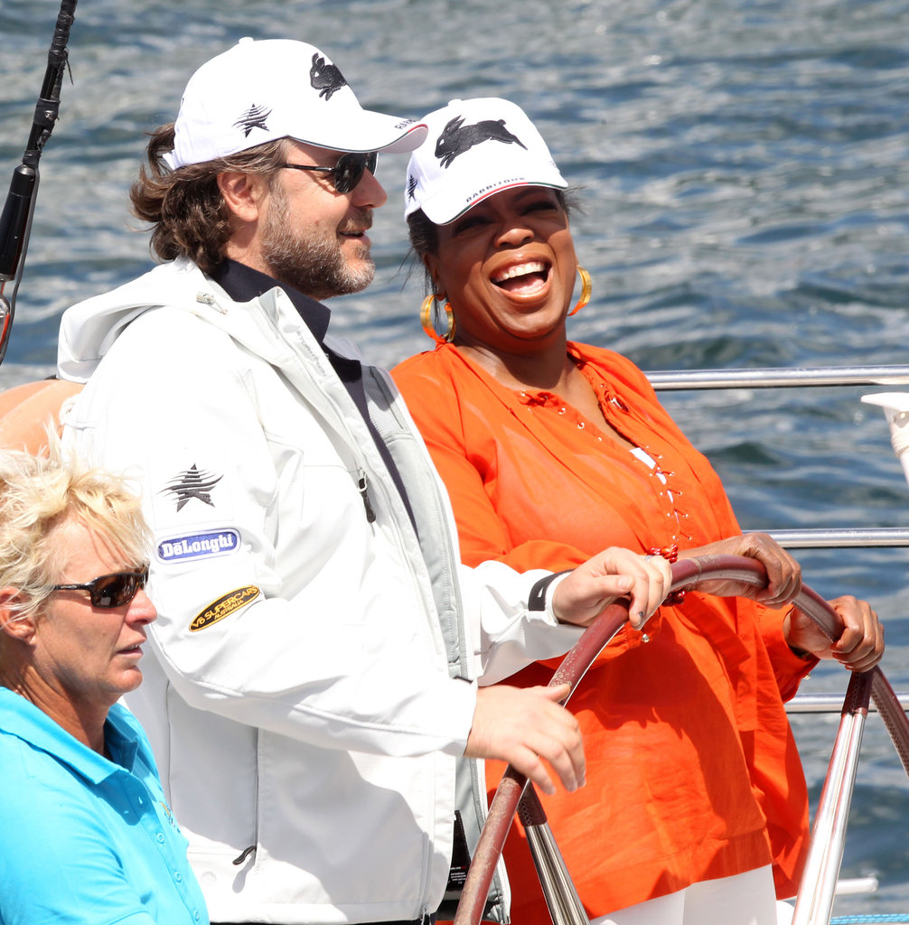 Oprah Winfrey caught a boat ride with Russell Crowe while filming her show in Australia in 2010.
Oprah Winfrey caught a boat ride with Russell Crowe while filming her show in Australia in 2010.