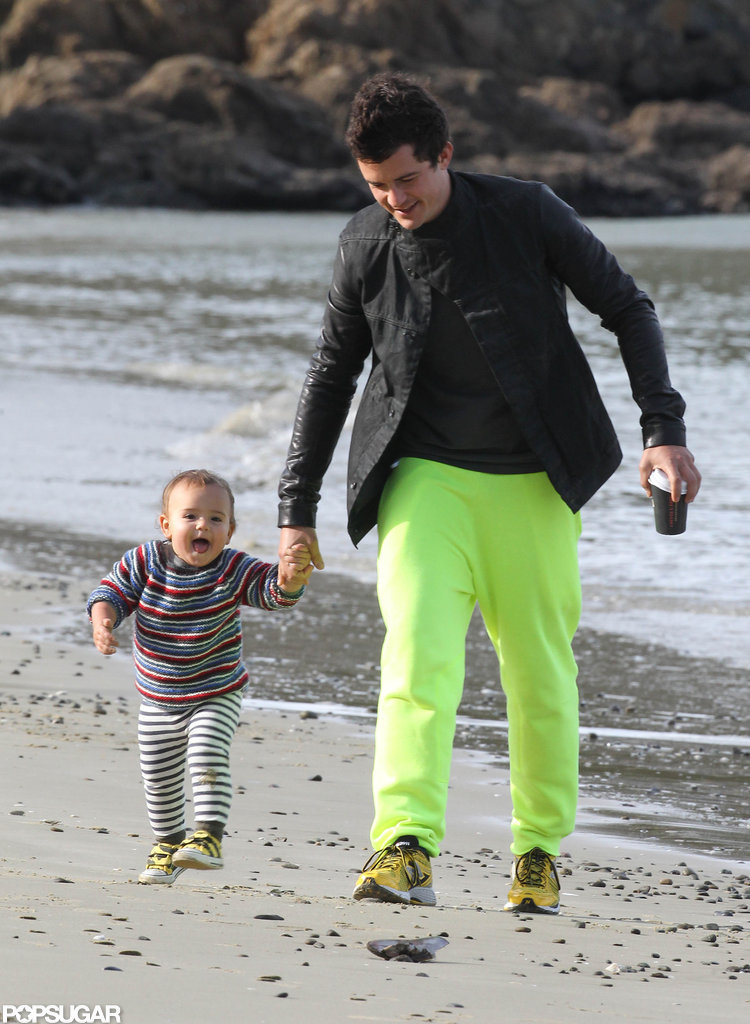 Orlando Bloom walked on a New Zealand beach with Flynn.
Orlando Bloom walked on a New Zealand beach with Flynn.