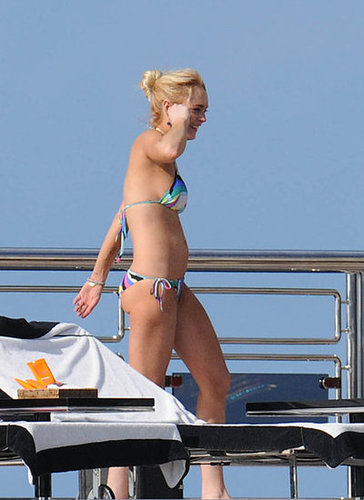 Lindsay Lohan lounged on a yacht while in St. Barts in 2010.
Lindsay Lohan lounged on a yacht while in St. Barts in 2010.