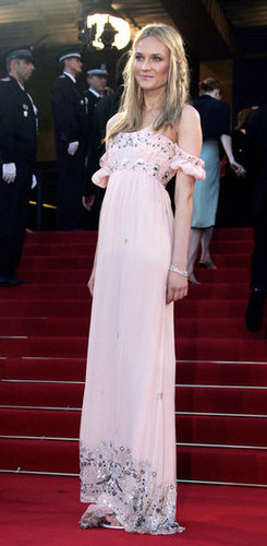 Diane went for bohemian goddess in this light pink off-the-shoulder Roberto Cavalli number in 2005.
Diane went for bohemian goddess in this light pink off-the-shoulder Roberto Cavalli number in 2005.