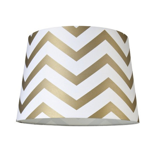 We are all about gold details over here! This Chevron Lamp Shade ($20) would add a touch of gilded elegance to any table.
We are all about gold details over here! This Chevron Lamp Shade ($20) would add a touch of gilded elegance to any table.