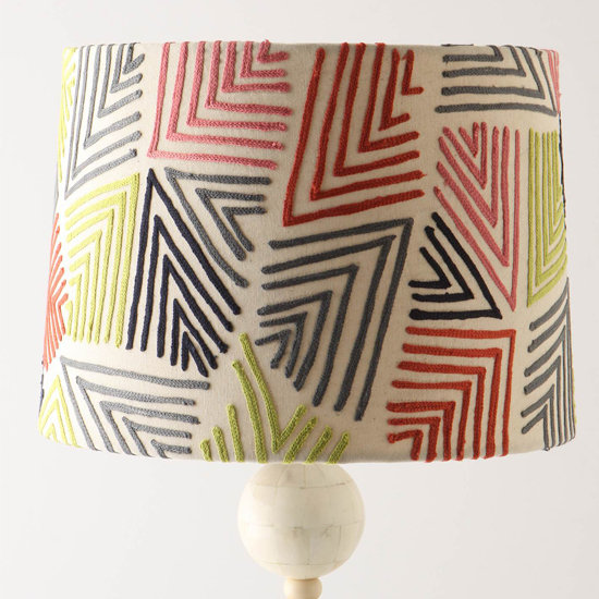 Wild stitching in happy primary hues makes this Continual Carets Shade ($50) a great pick.
Wild stitching in happy primary hues makes this Continual Carets Shade ($50) a great pick.