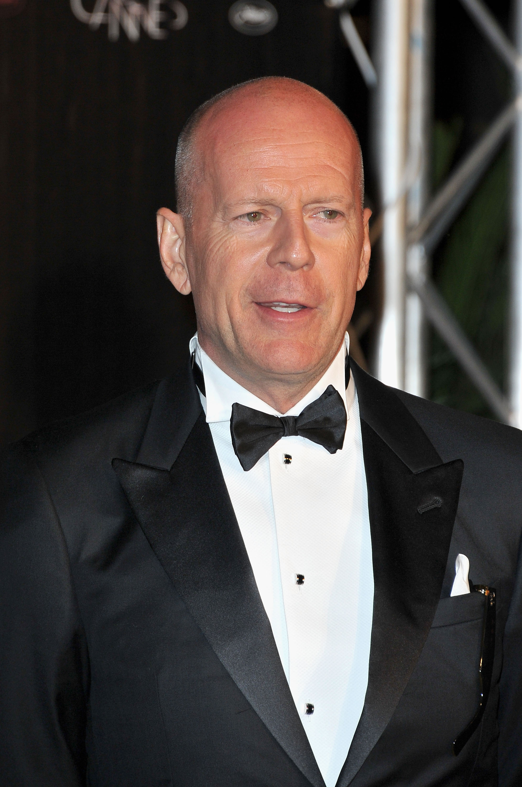 Bruce Willis donned a tux for the opening night dinner at the Cannes