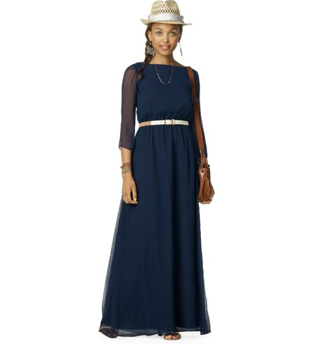 We love the more formal feel of the sheer long sleeves on this navy blue version.
Club Monaco Elvie Dress ($250)
We love the more formal feel of the sheer long sleeves on this navy blue version.
Club Monaco Elvie Dress ($250)