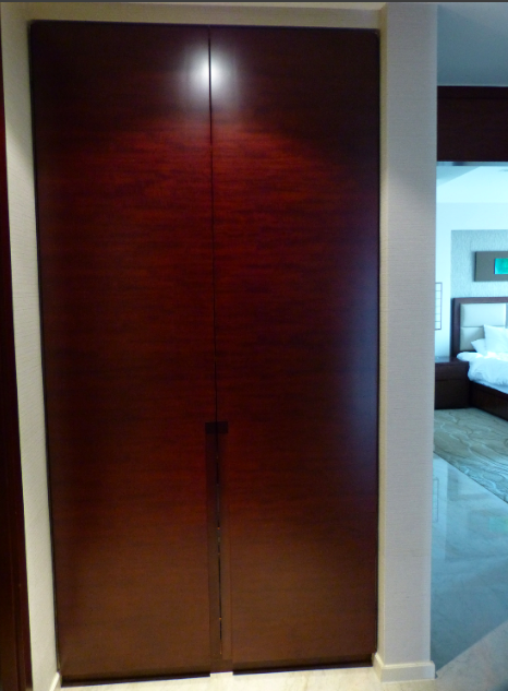 Pretty dark wood closets 