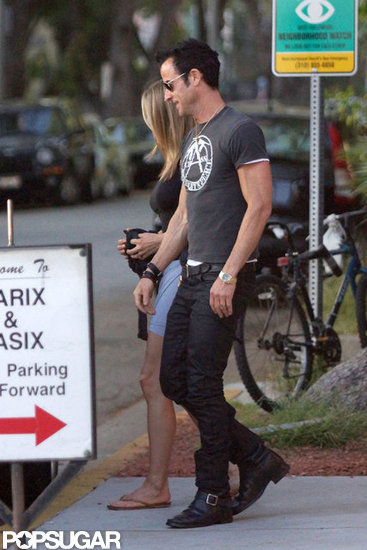 Jennifer Aniston and Justin Theroux had dinner in LA. Jennifer Aniston and Justin Theroux had dinner in LA.