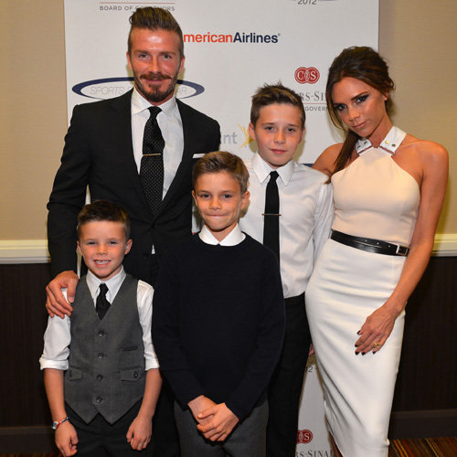 Victoria and David Beckham Pictures With Brooklyn, Romeo and Cruz at Sports Spectacular Benefit