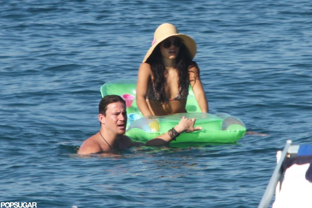 Channing Tatum and Jenna Dewan floated in the water together during a July 2010 Italian getaway.
Channing Tatum and Jenna Dewan floated in the water together during a July 2010 Italian getaway.