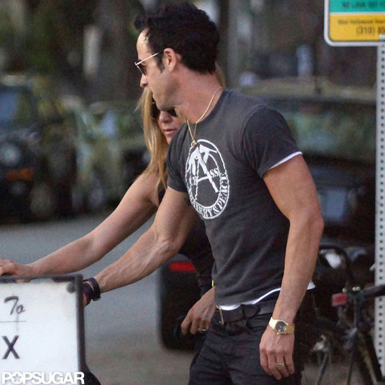 Jennifer Aniston and Justin Theroux had a date night in LA.
Jennifer Aniston and Justin Theroux had a date night in LA.