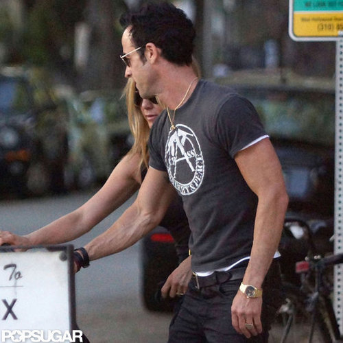 Jennifer Aniston and Justin Theroux had a date night in LA.
Jennifer Aniston and Justin Theroux had a date night in LA.