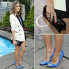 Olivia Palermo White Tuxedo Jacket NYC