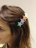 Alexa Chung Wears a Pastel Topshop Star Hair Barrette