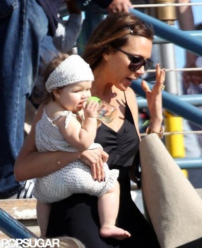 Victoria Beckham carried daughter Harper Beckham at the Santa Monica Pier.
Victoria Beckham carried daughter Harper Beckham at the Santa Monica Pier.