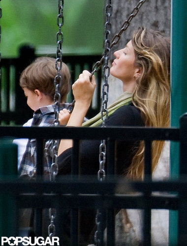 Gisele Bundchen visited a Boston park with her son Ben.
Gisele Bundchen visited a Boston park with her son Ben.