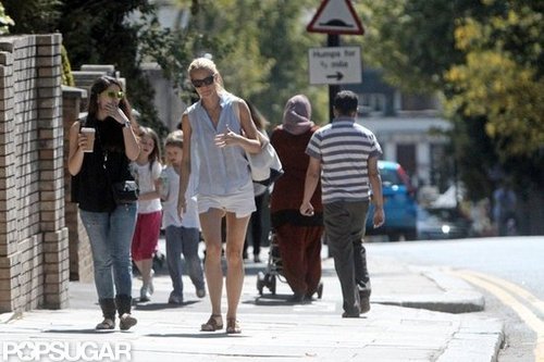 Gwyneth Paltrow wore a pair of white shorts and took a walk in London.
Gwyneth Paltrow wore a pair of white shorts and took a walk in London.