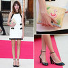 Alexa Chung Flamingo Clutch and Moschino Dress
