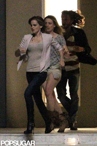 Emma Watson filmed a party scene on the set of The End of the World in NYC.
Emma Watson filmed a party scene on the set of The End of the World in NYC.
