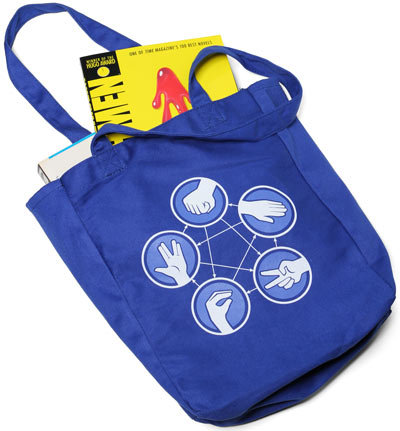 Rock Paper Scissors Lizard Spock Tote ($10)