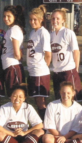 Lauren Conrad, center top, played high school sports.
Lauren Conrad, center top, played high school sports.