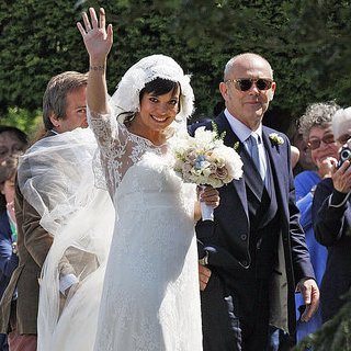 Pregnant Celebrities in Wedding Dresses