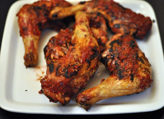 Chicken Smothered in Raspberry BBQ Sauce