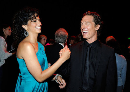 Matthew McConaughey and Camila Alves made each other laugh at the January 2009 AFI Life Achievement Awards in LA.
Matthew McConaughey and Camila Alves made each other laugh at the January 2009 AFI Life Achievement Awards in LA.
