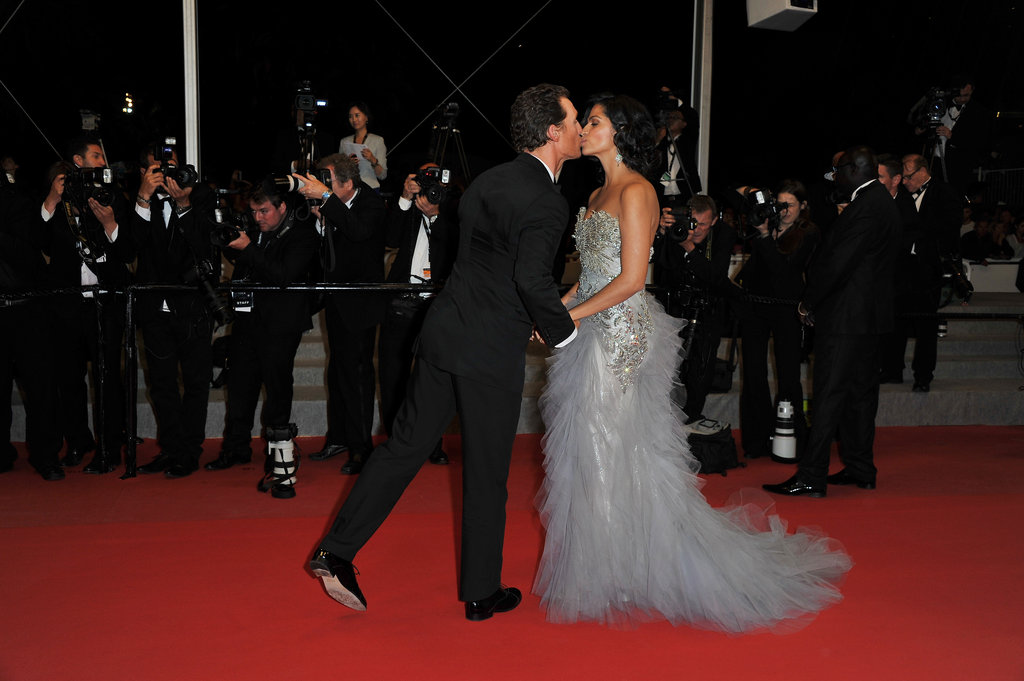 The couple stopped for a kiss at the Cannes Film Festival premiere of Mud in May 2012.
The couple stopped for a kiss at the Cannes Film Festival premiere of Mud in May 2012.