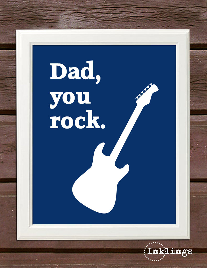 Dad Rocks Printable Poster Dad Rocks Printable Poster