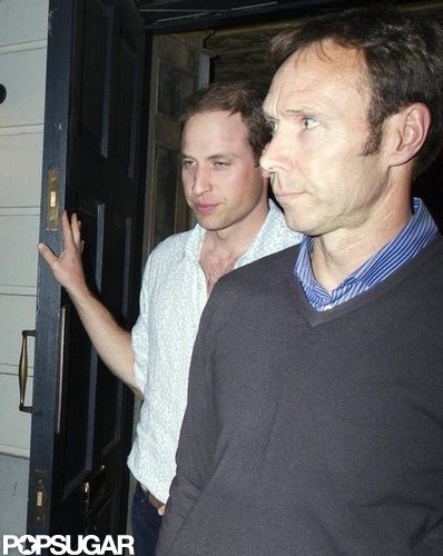 Prince William was seen leaving the club in a button up shirt.
Prince William was seen leaving the club in a button up shirt.